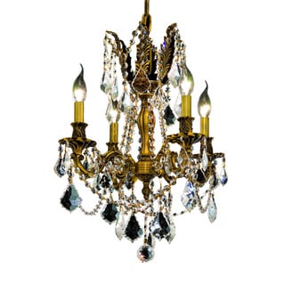 Somette Zurich 4-light Royal Cut Crystal/ French Gold Chandelier (Zurich 4-Light Gold Chandelier) - Chandeliers For Bedrooms by Overstock.com