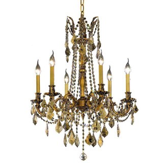 Somette Lucerne 6-light Royal Cut Gold Crystal and French Gold Chandelier (Lucerne 6-Light Gold Chandelier) - Chandeliers For Bedrooms by Overstock.com