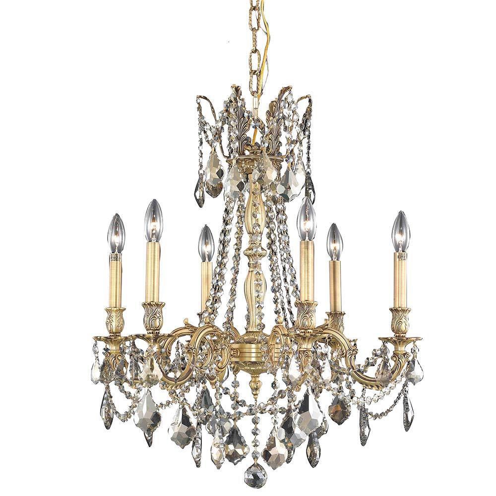 Christopher Knight Home Lucerne 6 light Royal Cut Gold Crystal/ French Gold Chandelier