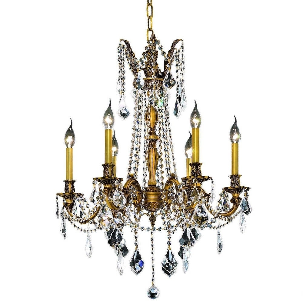 Christopher Knight Home Lucerne 6 light Royal Cut Crystal And French Gold Chandelier