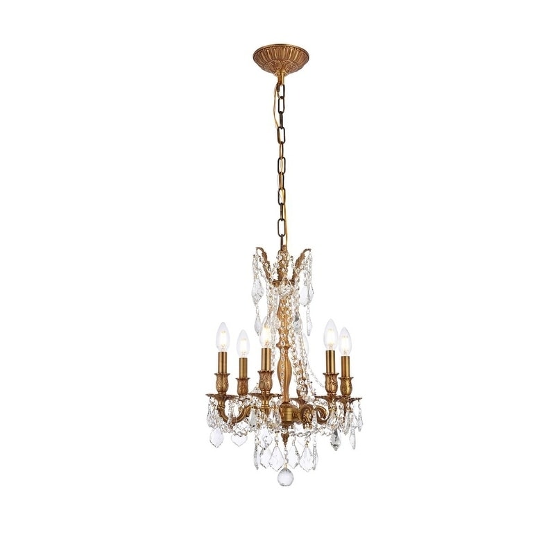 Christopher Knight Home Lucerne 6 light Royal Cut Crystal/ French Gold Chandelier (Crystal and AluminumFinish French GoldNumber of lights Six (6)Requires six (6) 60 watt max bulb (not included)Bulb type E12, 110 Volt 125 VoltFive feet of chain/wire inc