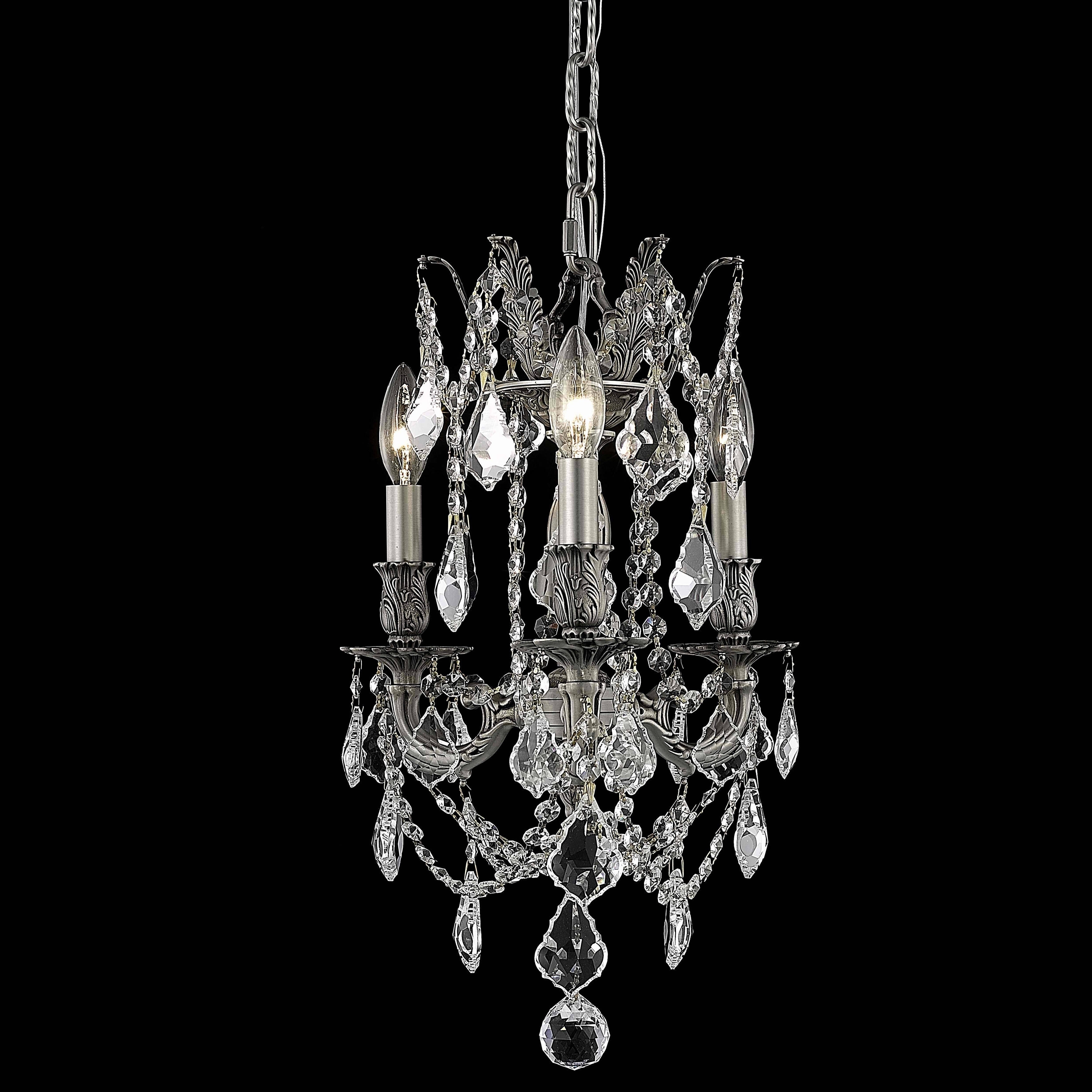 Christopher Knight Home Lugano 3 light Royal Cut Crystal And Pewter Chandelier