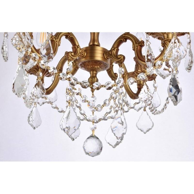Somette Zurich 4-light Royal Cut Crystal and French Gold Flush Mount