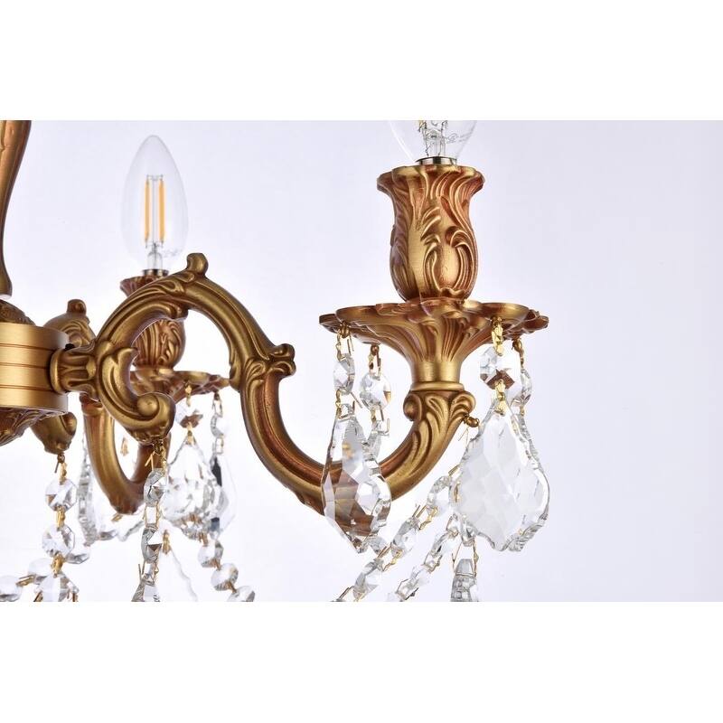 Somette Zurich 4-light Royal Cut Crystal and French Gold Flush Mount