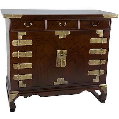 Handmade Small 3-drawer Korean Antique-style Credenza (China)