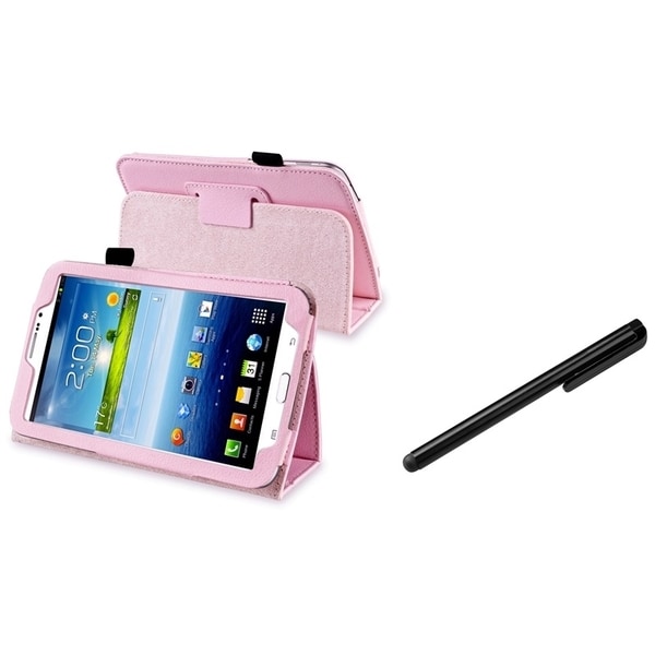 BasAcc Leather Case/ Stylus for Samsung Galaxy Tab 3 7.0 P3200