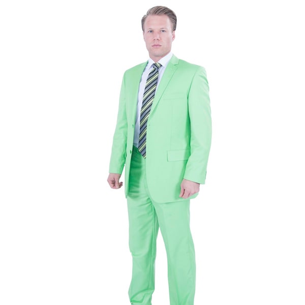 Ferrecci Men's Lime Green 2button Suit Free Shipping Today