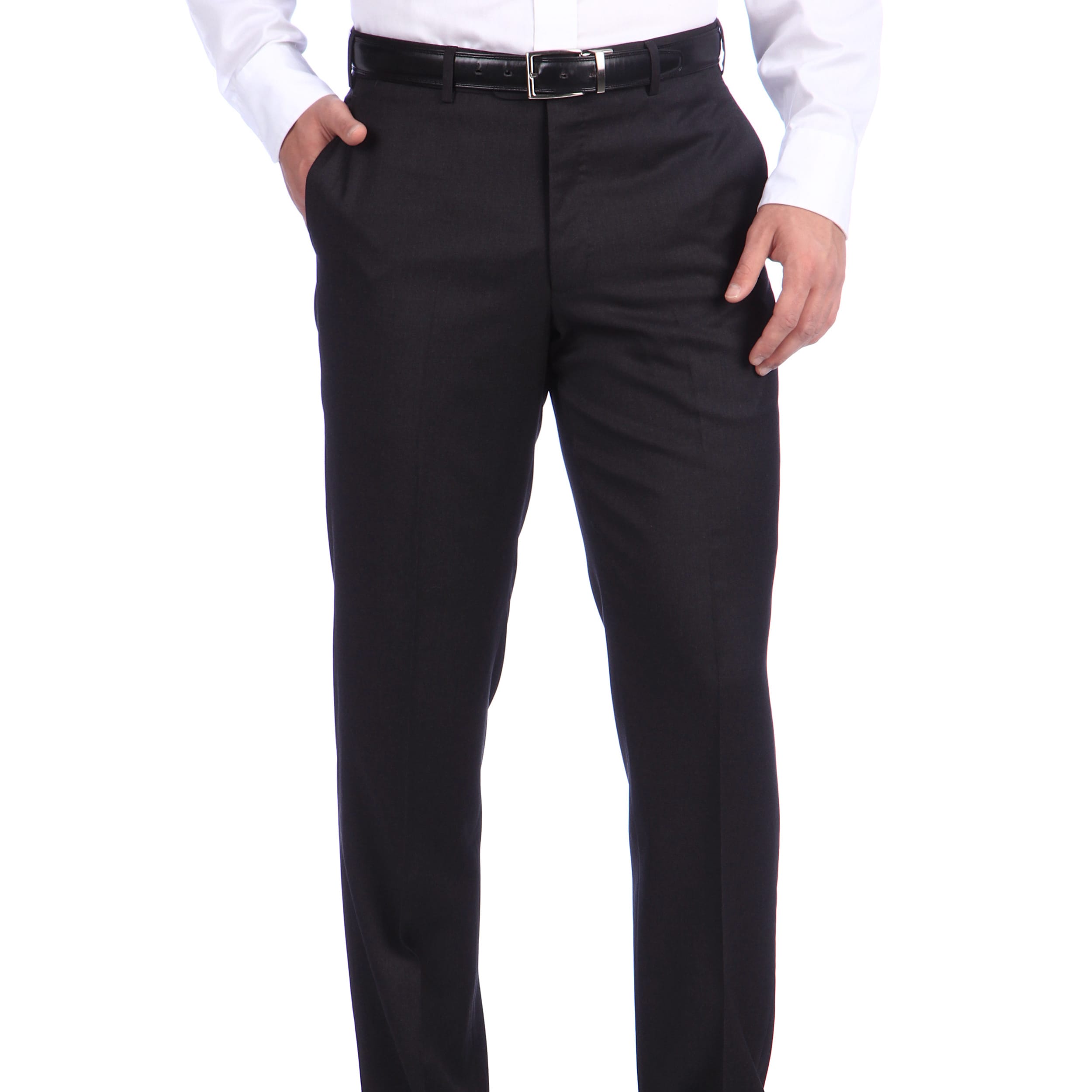 Ike Behar New York Italian Luxury Charcoal Wool Pant