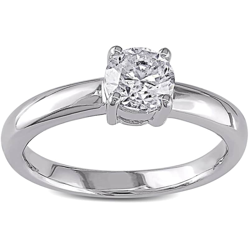 Miadora Signature Collection 14k White Gold 1ct TDW Certified Diamond Solitaire Engagement Ring