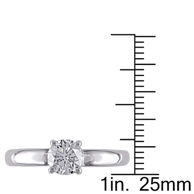 Miadora Signature Collection 14k White Gold 1ct TDW Certified Diamond Solitaire Engagement Ring