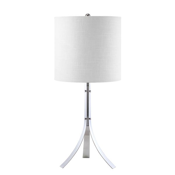 Single light Polished Chrome Square Shade Table Lamp