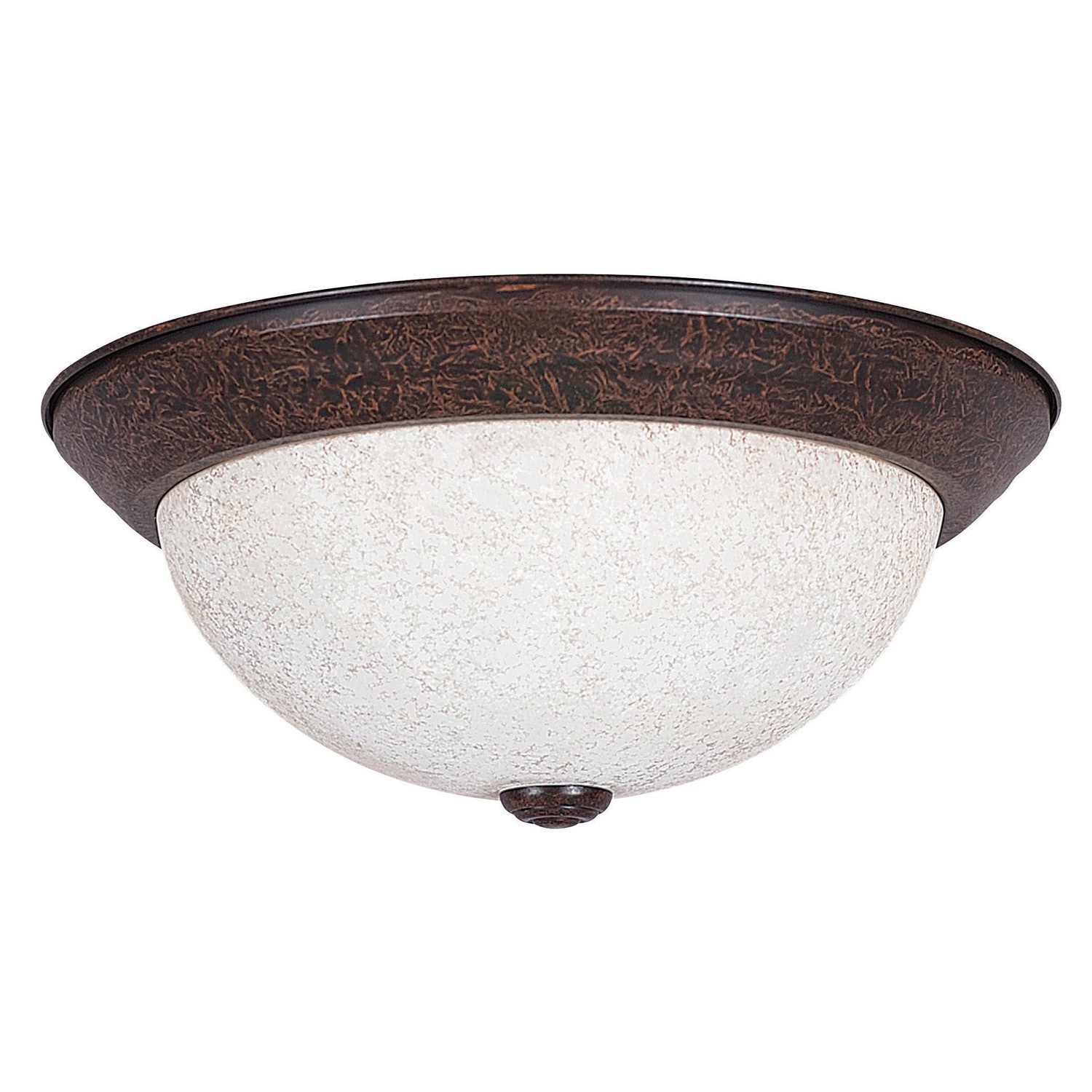 Electric Flush Turismo Rubbed Bronze Glass Light