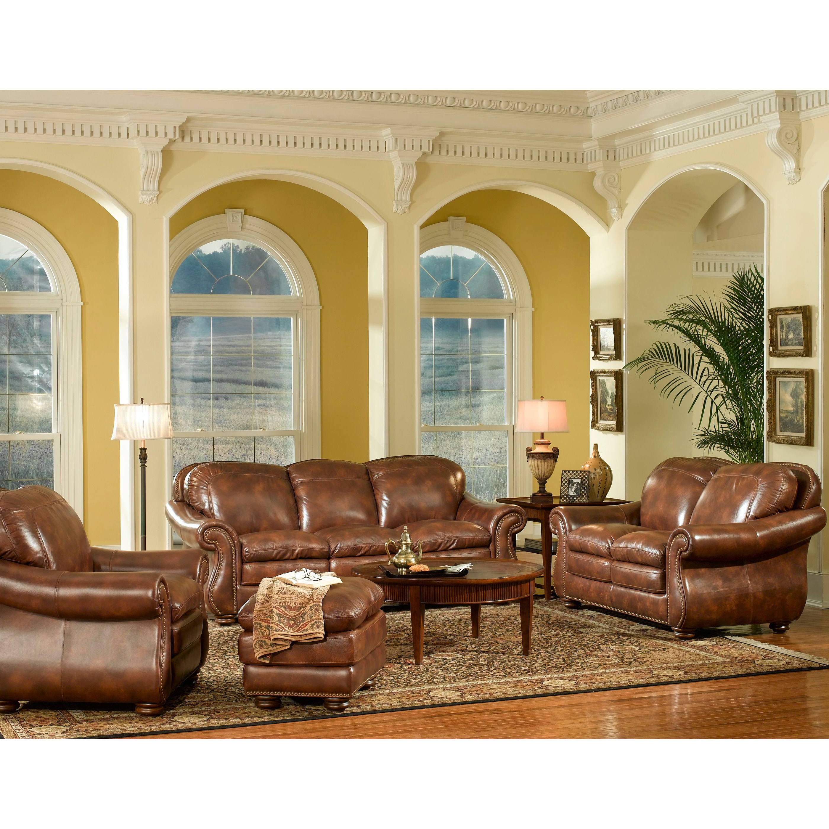 Marshall 4 piece Leather Sofa Set