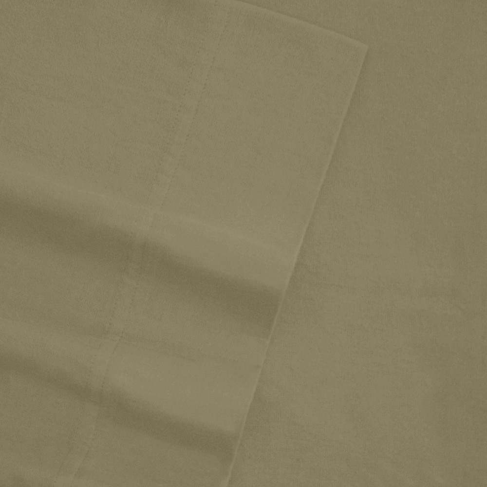 Tribeca Living Tribeca Living Solid Flannel Deep Pocket Sheet Set Grey Size King