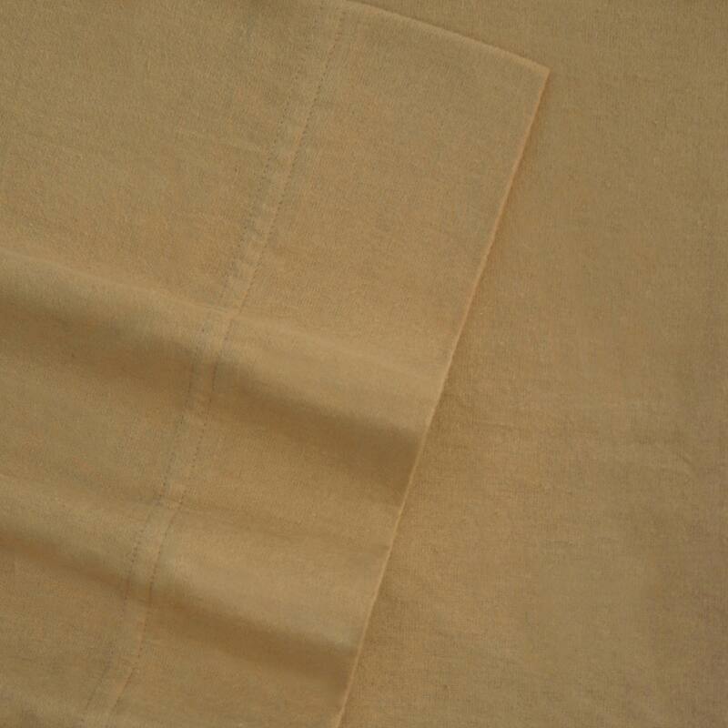 Tribeca Living Solid Flannel Extra Deep Pocket Sheet Set