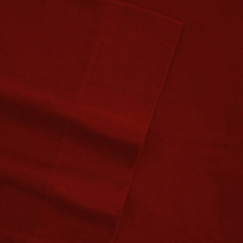 Tribeca Living Solid Flannel Extra Deep Pocket Sheet Set