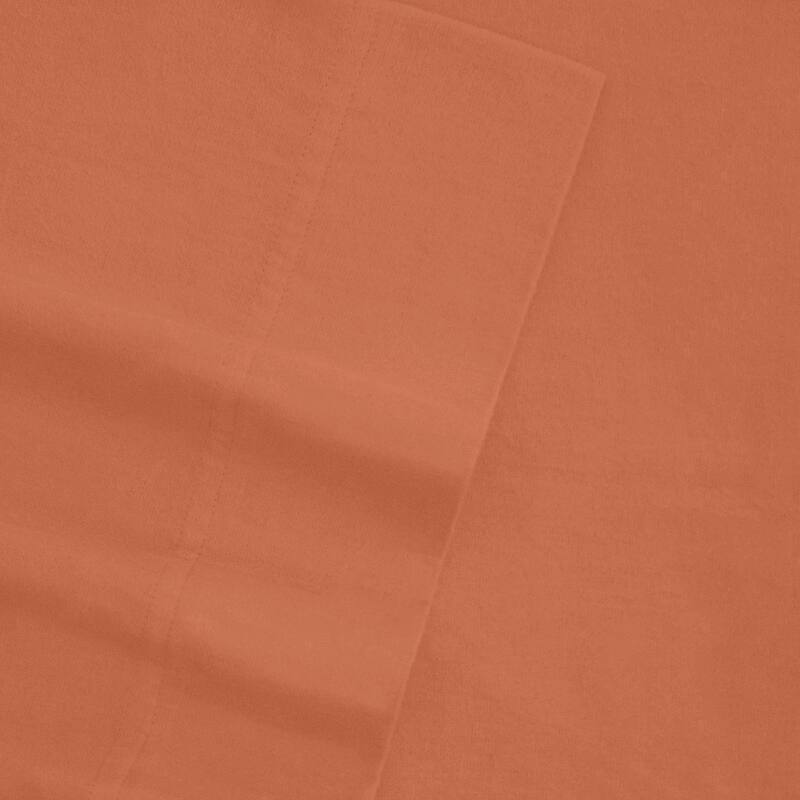 Tribeca Living Solid Flannel Extra Deep Pocket Sheet Set