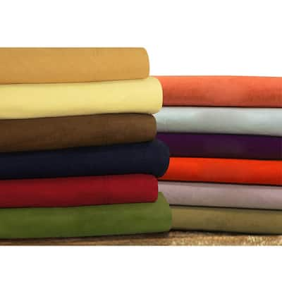 Tribeca Living Solid Flannel Extra Deep Pocket Sheet Set