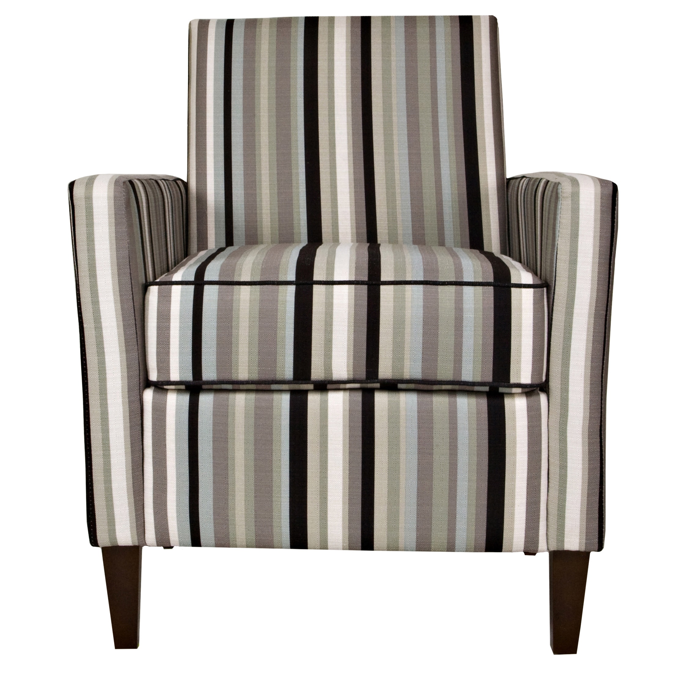 Angelohome Sutton Mid Century Black Stripe Chair