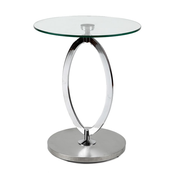 Round Chrome/Glass Side Table Free Shipping Today