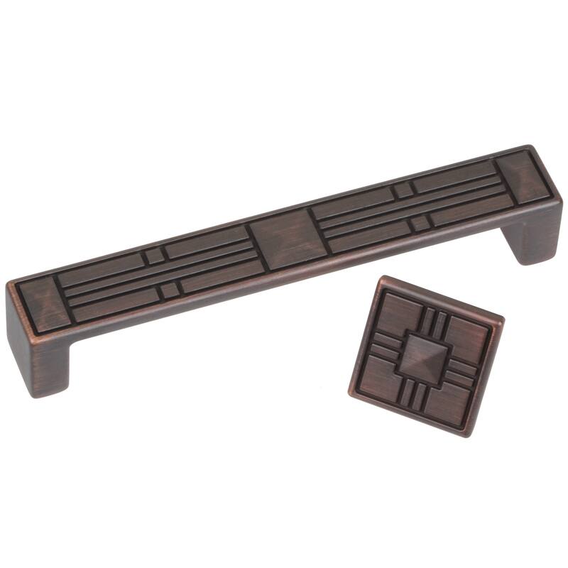 GlideRite 1.25-inch Craftsman Series Oil Rubbed Bronze Square Cabinet Knobs (Case of 25)