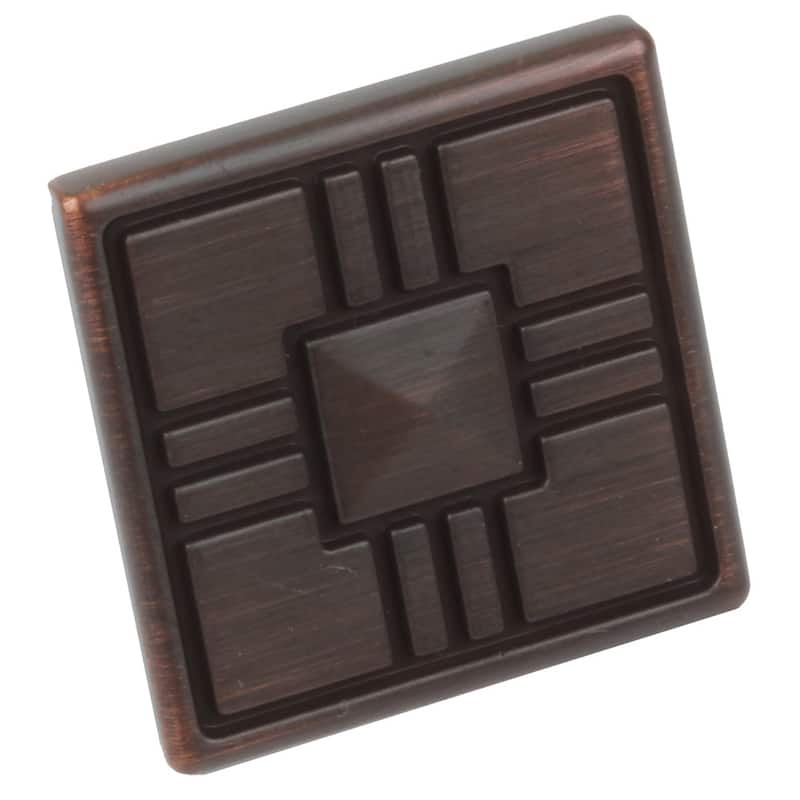 GlideRite 1.25-inch Craftsman Series Oil Rubbed Bronze Square Cabinet Knobs (Case of 25)