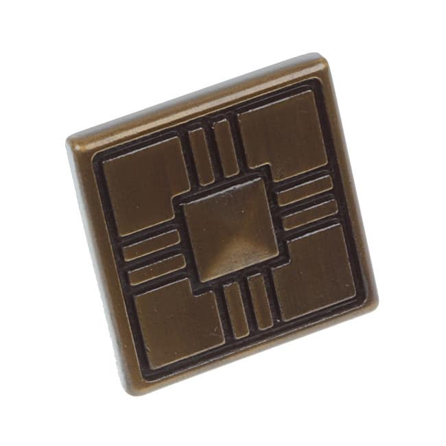 GlideRite 1.25-inch Craftsman Series Antique Brass Square Cabinet Knobs (Case of 25)