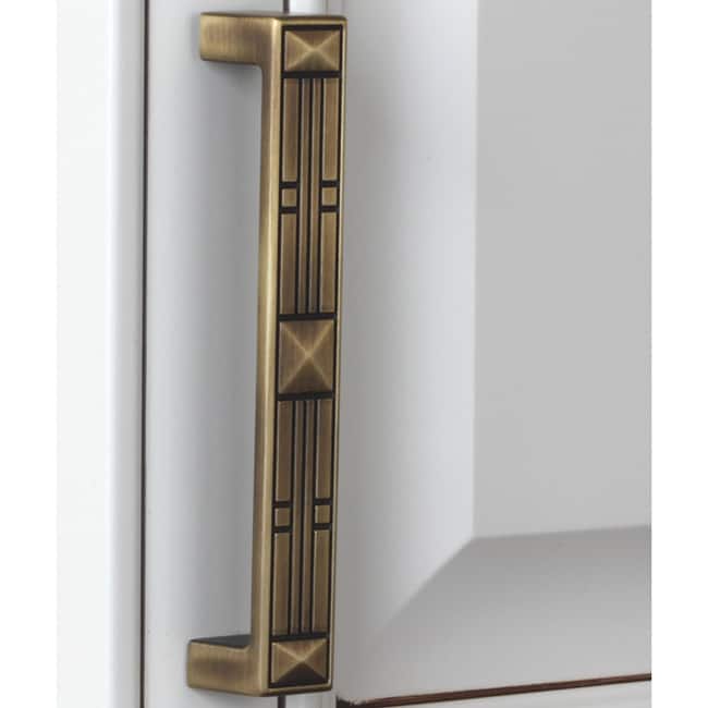 GlideRite 5-inch CC Craftsman Series Antique Brass Cabinet Pulls (Case of 25)