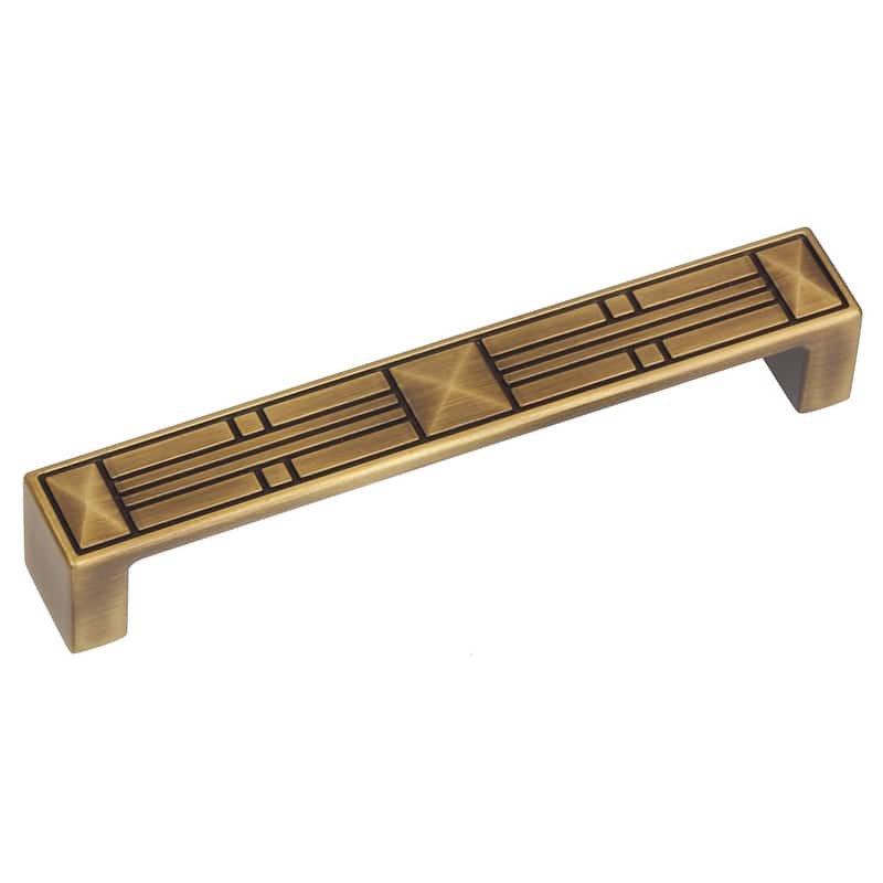 GlideRite 5-inch CC Craftsman Series Antique Brass Cabinet Pulls (Case of 25)