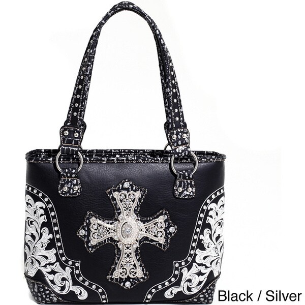Rhinestone Cross Western Studded Faux-Leather Shoulder Bag - Free Shipping On Orders Over $45 ...