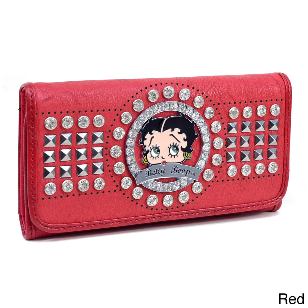 Betty Boop Rhinestone Decor Checkbook Wallet