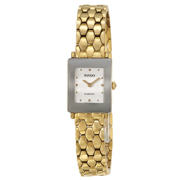 Shop Rado Women's 'Florence' Yellow/ Goldtone PVD Coated Quartz Watch ...