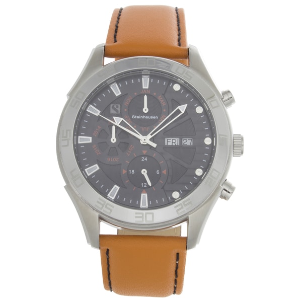 Steinhausen Sunset Automatic Watch with Orange Leather Strap Men's Steinhausen Watches