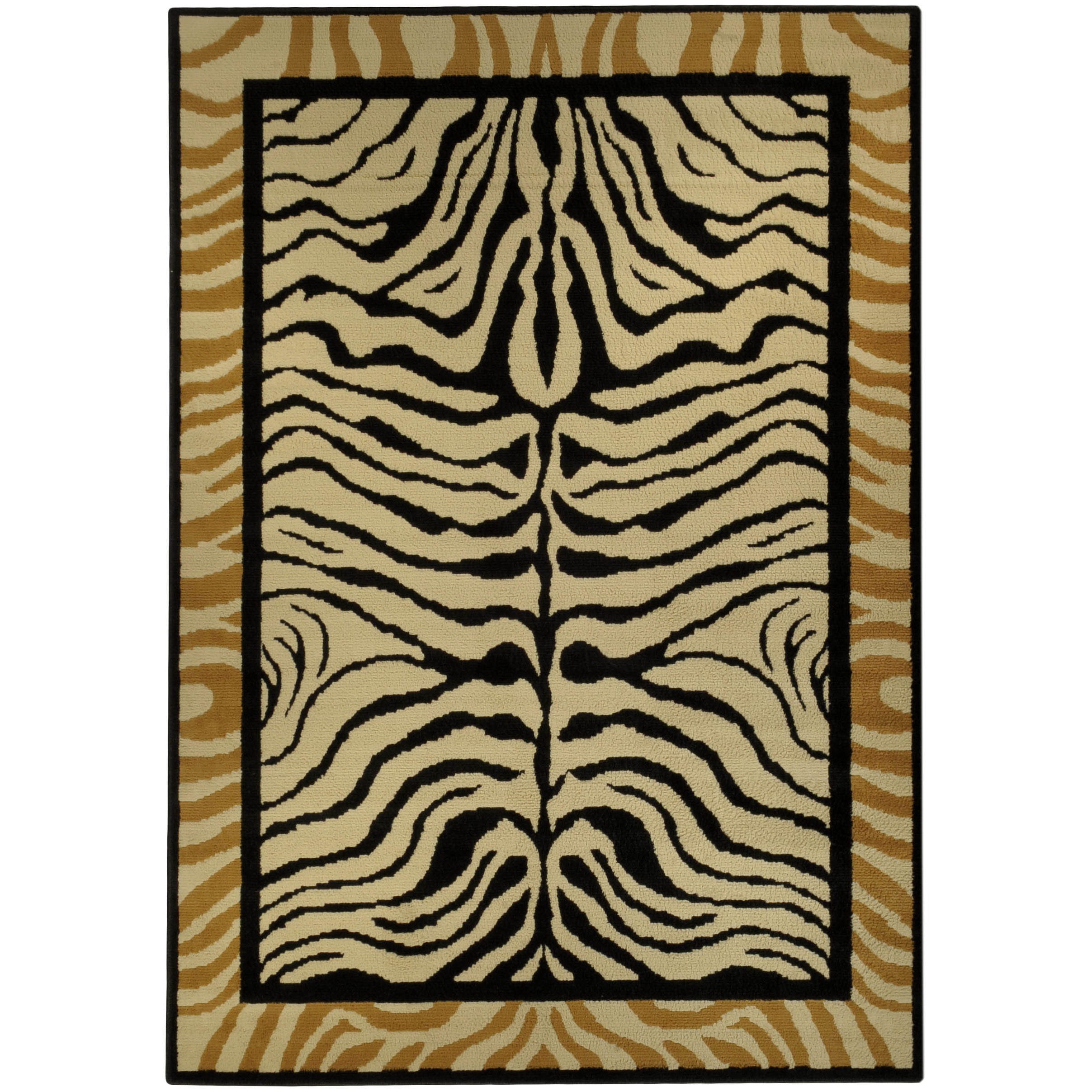 Ephesus Collection Animal Zebra Print Contemporary Area Rug (33 X 47)