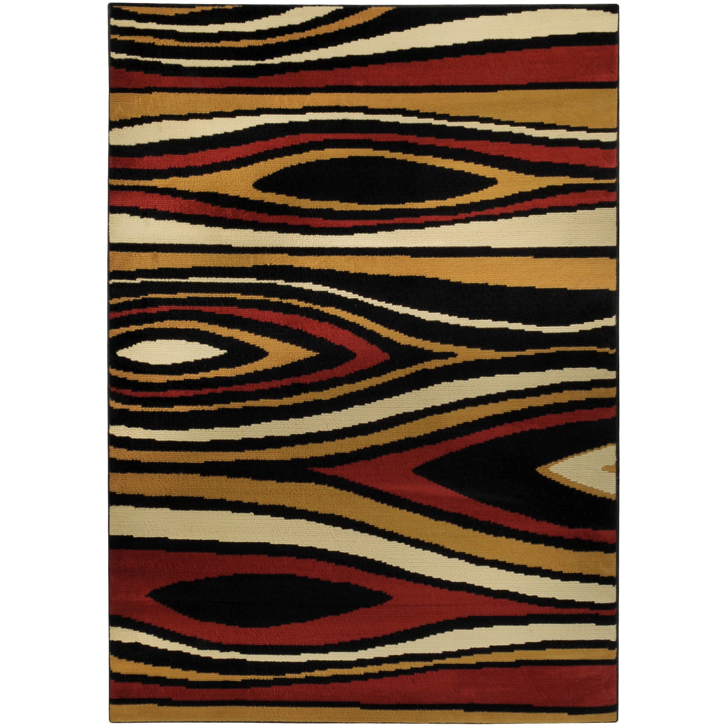 Ephesus Collection Multicolor Tree Wave Contemporary Area Rug (410 X 610)