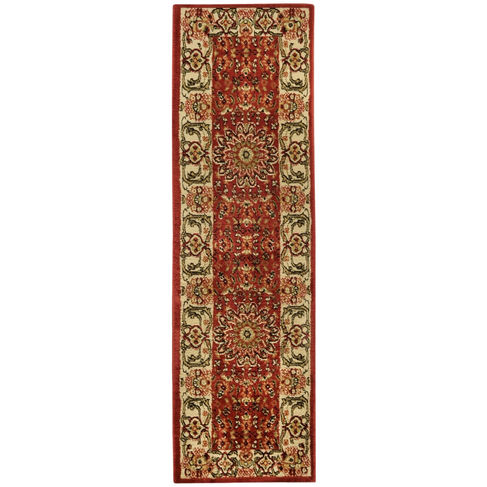 Pasha Collection Medallion Traditional Red Runner Rug (111 X 611)