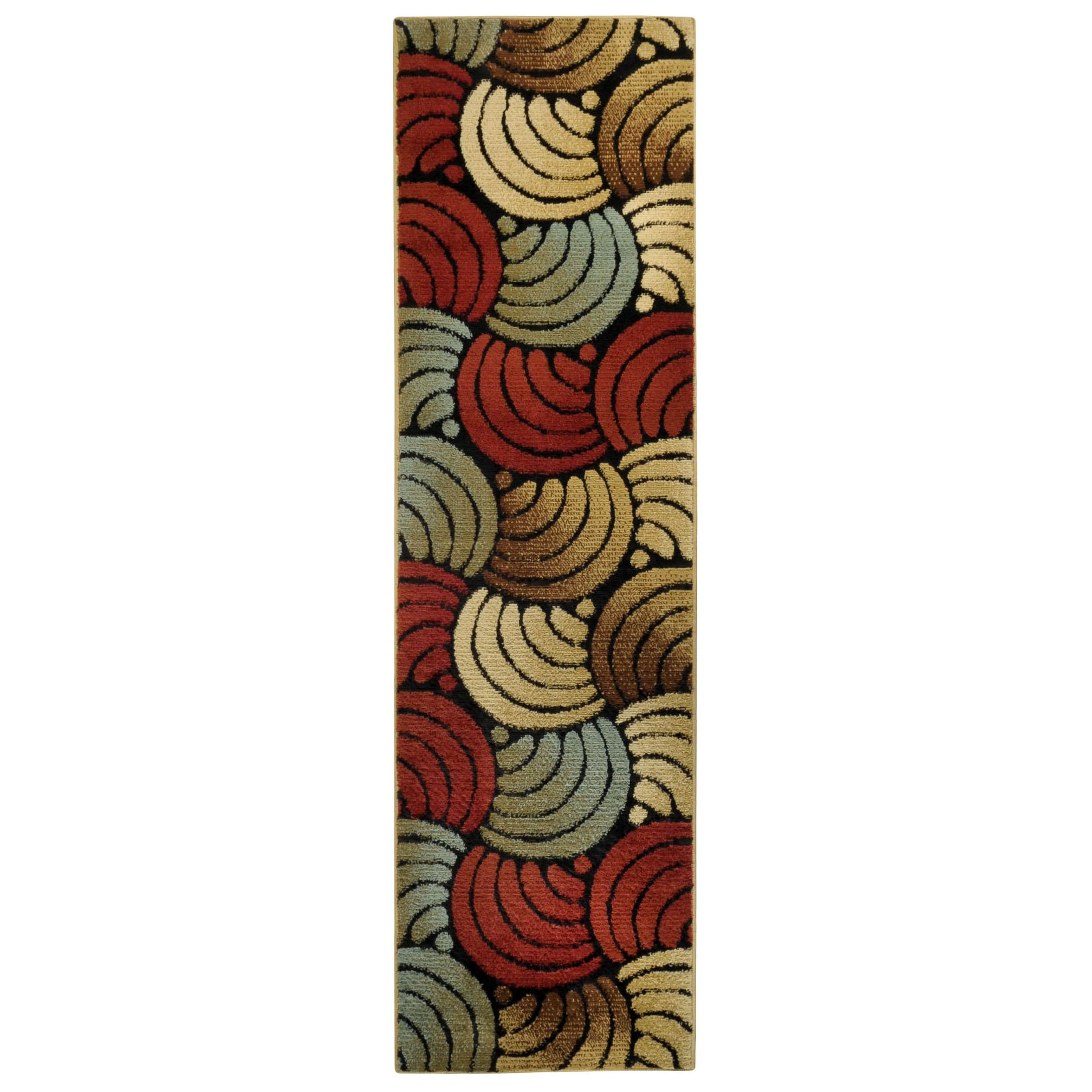 Multicolored Floral Rose Rug (111 X 611 Runner)