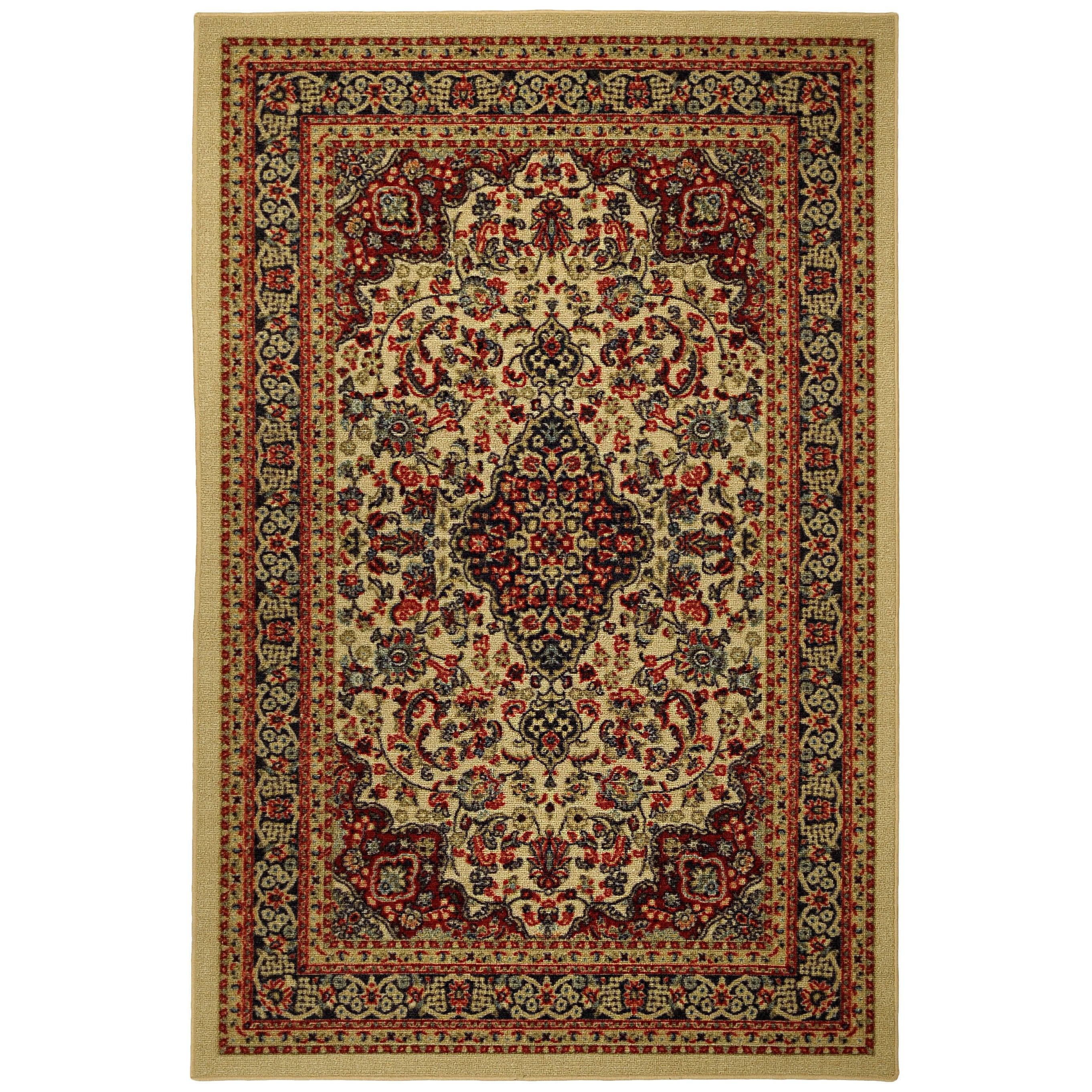 Non-Slip Rubberback Moroccan Trellis 3x5 Indoor Area Rug, 3'3 x 5