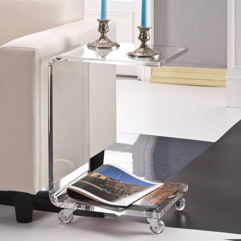 C Shape Acrylic Accent Table