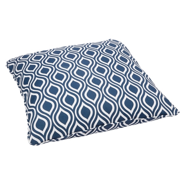 Shop Wavy Navy Corded Outdoor/ Indoor Large 26inch Floor Pillow Free