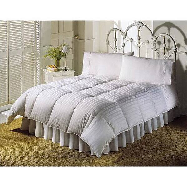 Shop 5 Star Hotel Luxury Stripe White Down Comforter Overstock