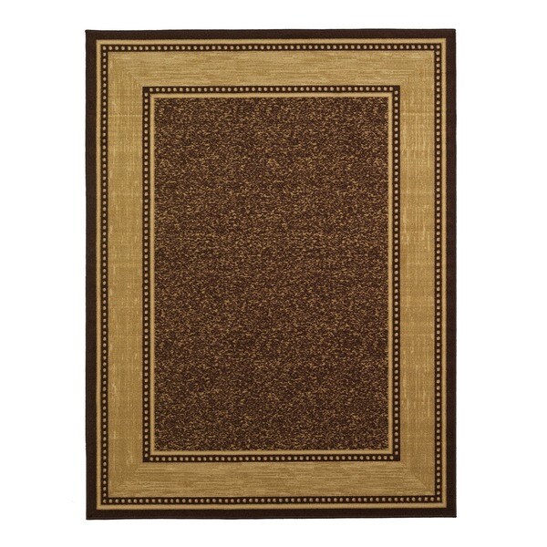Ottomanson Ottohome Collection Color Contemporary Bordered Design Runner Rug