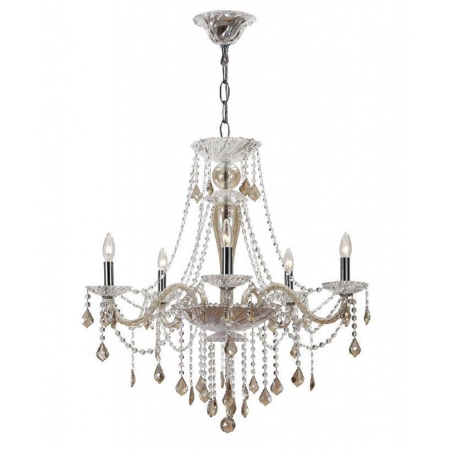 Simone 5 light Chrome Chandelier