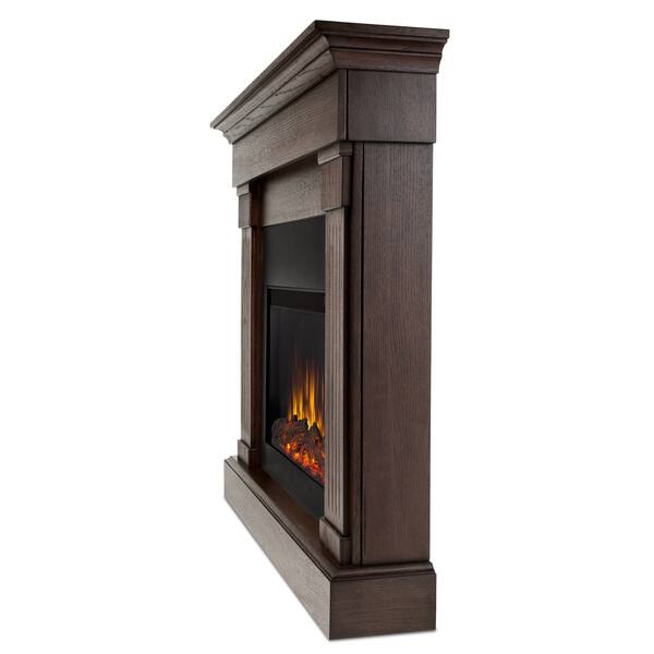 Shop Crawford Slim Line Electric Fireplace In Chestnut Oak 47 4l