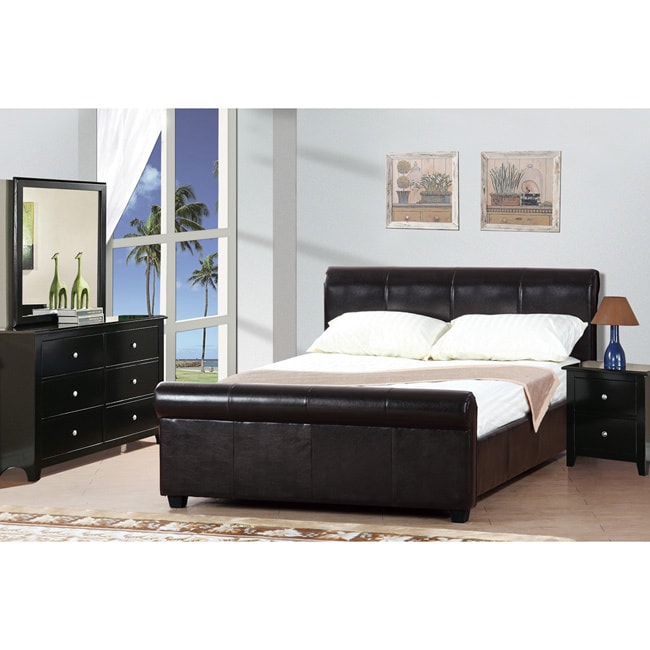 Cdecor Milano 5 piece Bedroom Set Brown Size Queen