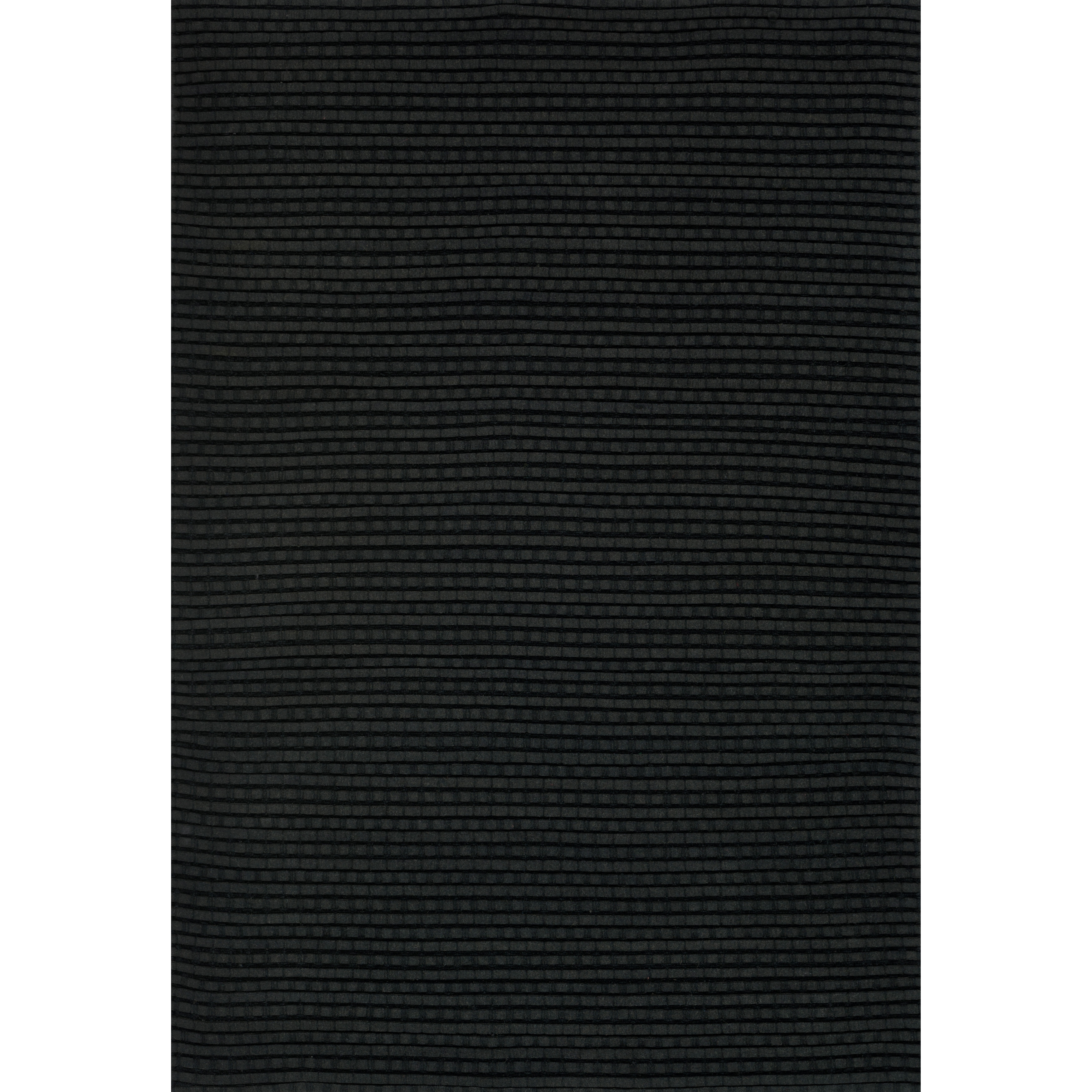 Hand Woven Rhythm Black Wool Rug (36 X 56)