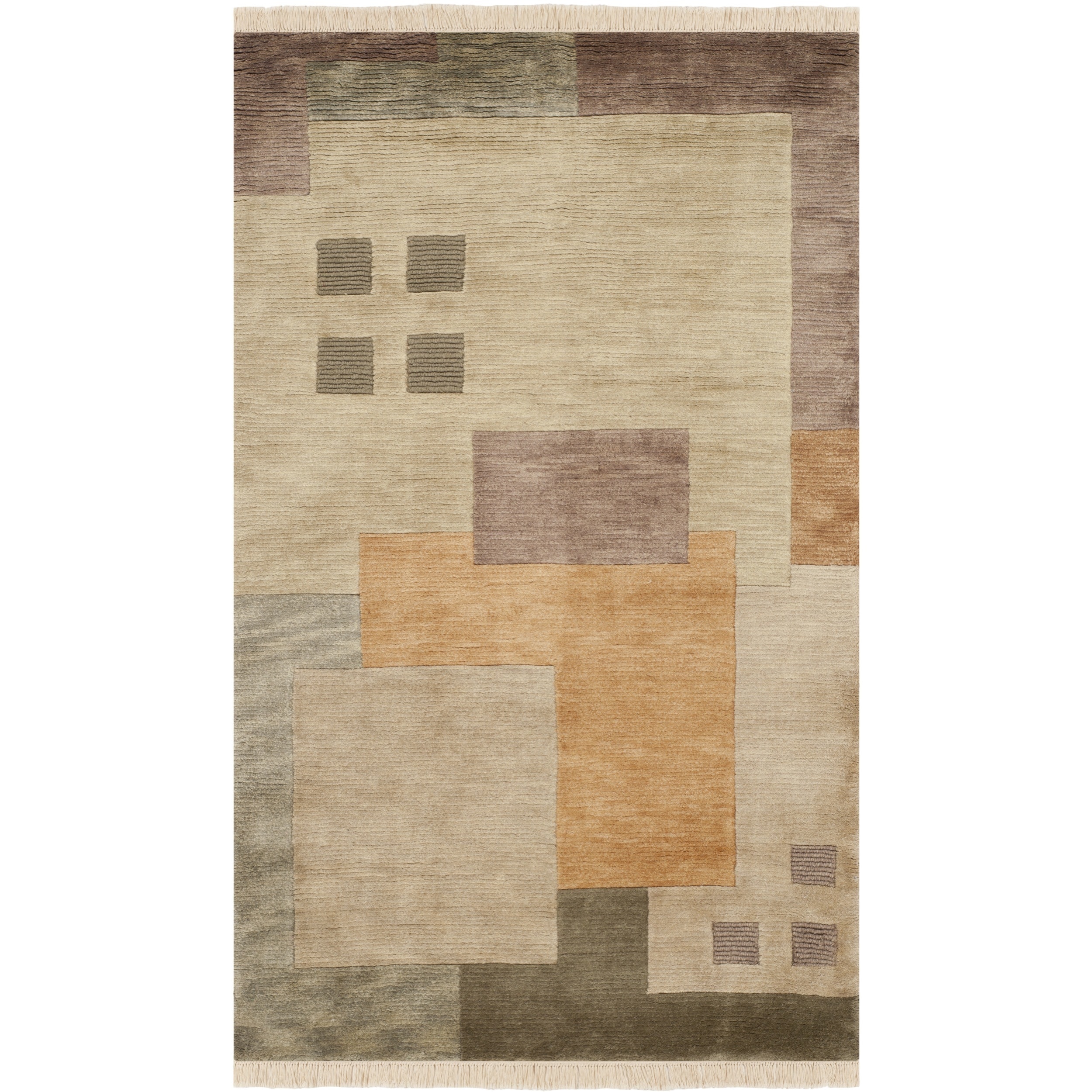 Safavieh Hand knotted Tibetan Beige Wool Indoor Rug (4 X 6)