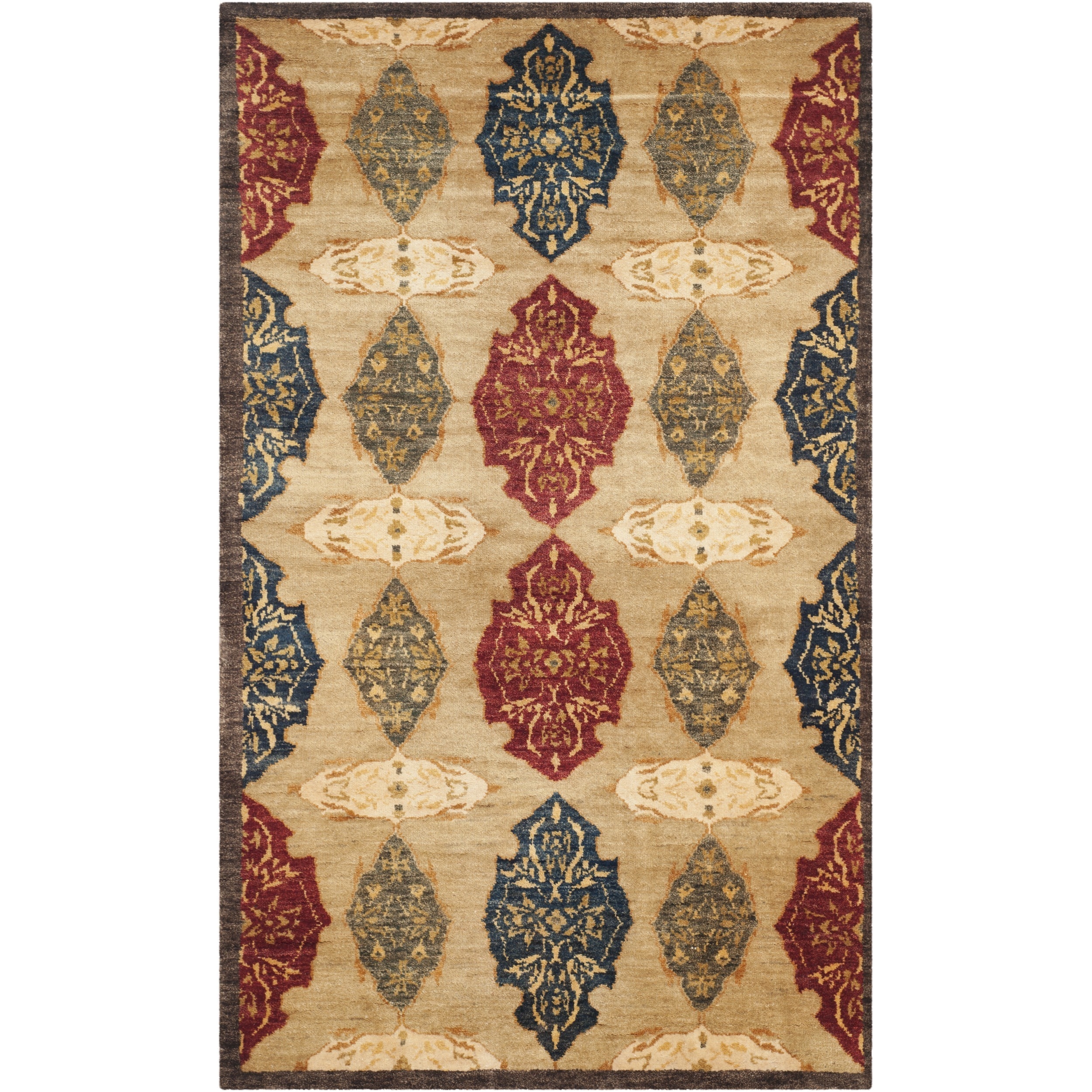 Safavieh Hand knotted Tibetan Multicolored Wool Rug With .5 inch Pile (3 X 5)