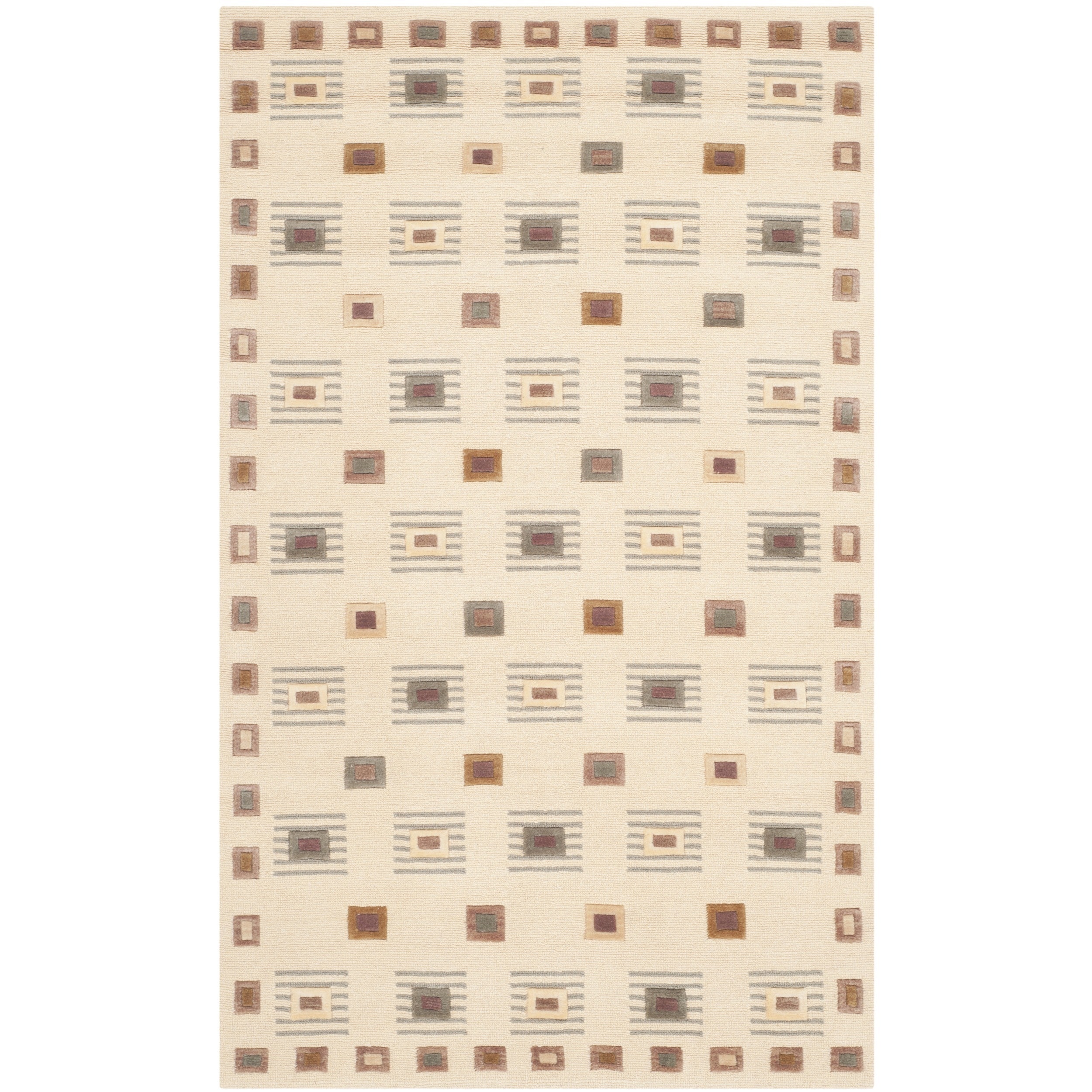 Safavieh Tibetan Ivory Hand knotted Wool Area Rug (4 X 6)