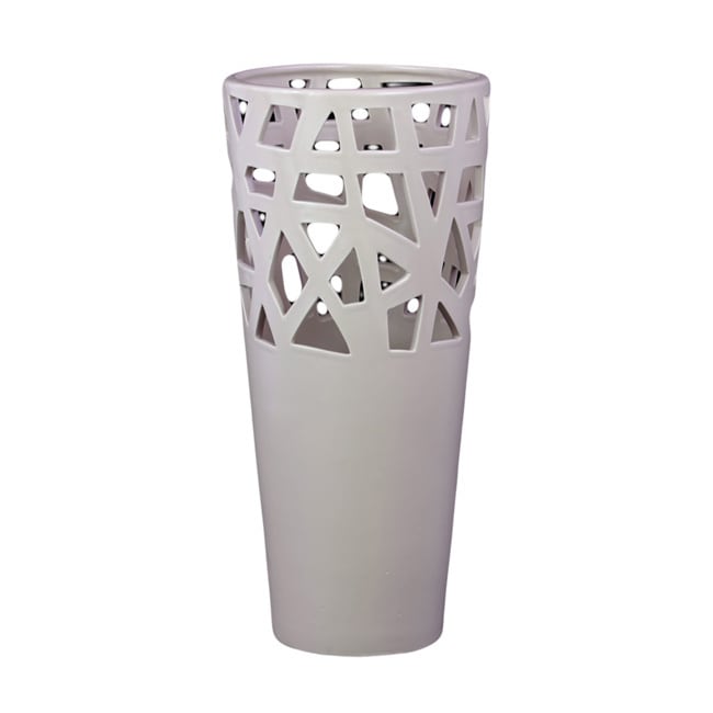 Khaki Contemporary Ceramic Vase (15.75 inches high x 7.29 inches in diameterFor decorative purposes onlyDoes not hold water CeramicSize 15.75 inches high x 7.29 inches in diameterFor decorative purposes onlyDoes not hold water)